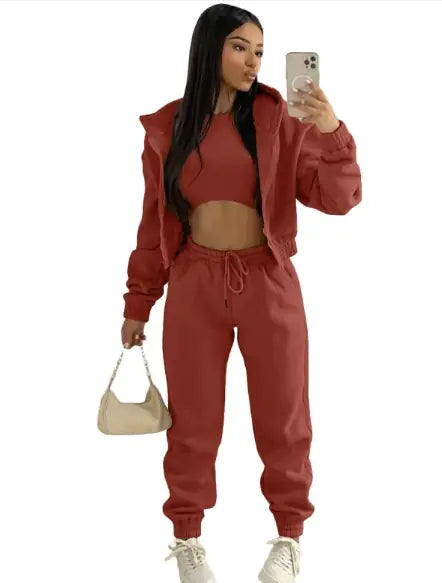 Chic Comfort Crop Top & High-Waisted Leisure Set