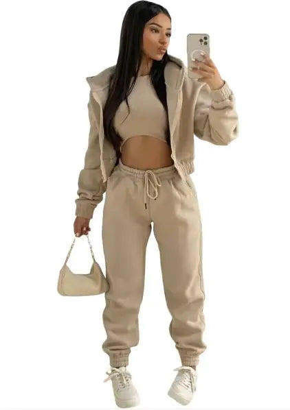 Chic Comfort Crop Top & High-Waisted Leisure Set