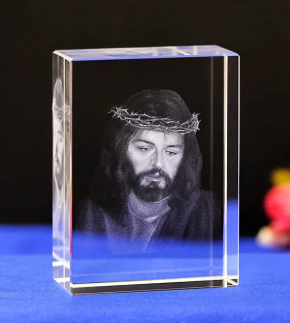 Faith-Inspired 3D Crystal Keepsake
