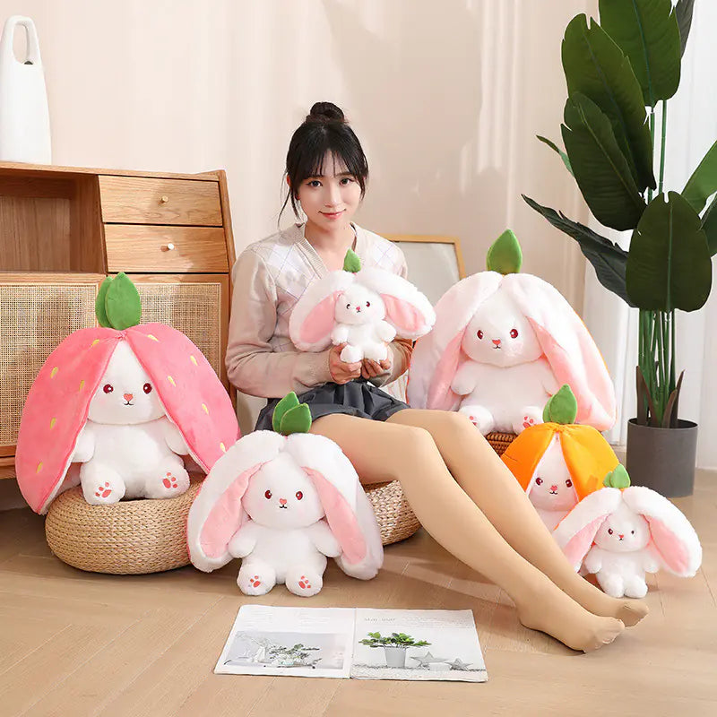 Cute Bunny zip-up plushie