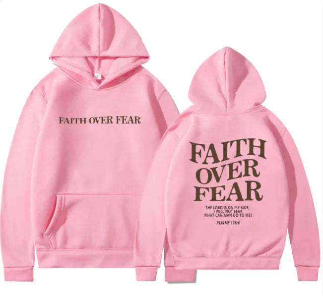 Faith Over Fear Pullover – Inspirational Christian Sweatshirt