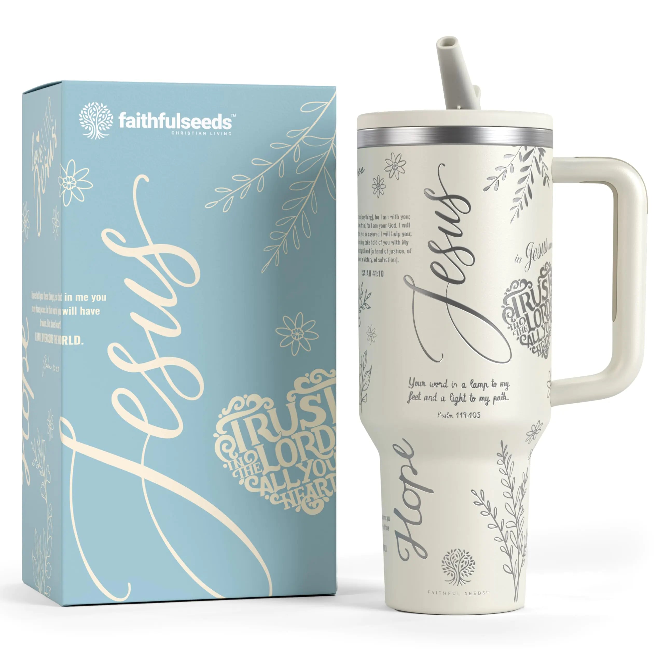 Faith Inspired 40oz Stainless Steel Christian Tumbler