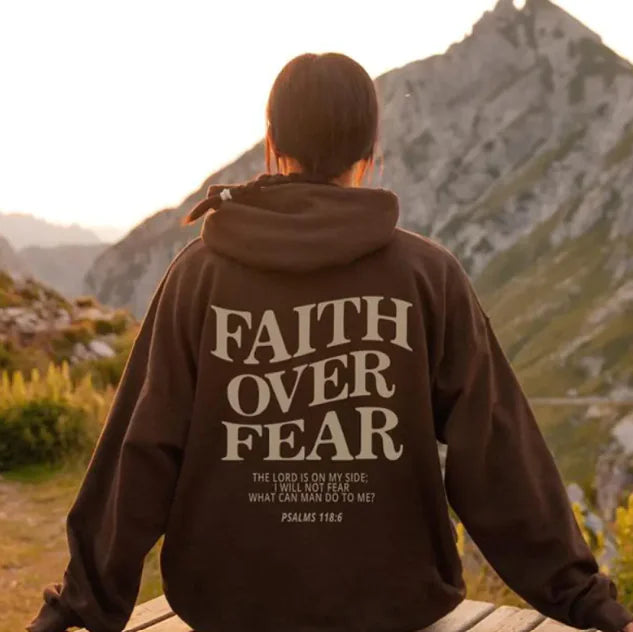 Faith Over Fear Pullover – Inspirational Christian Sweatshirt