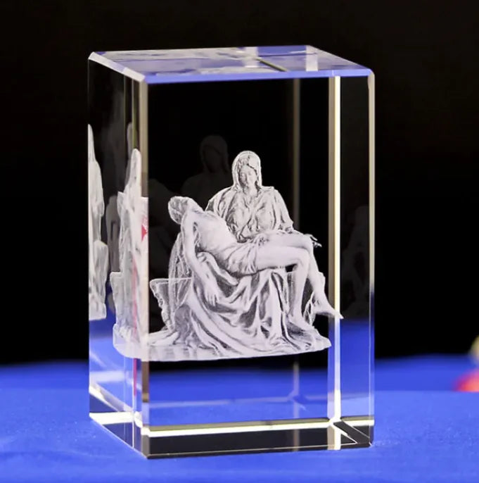 Faith-Inspired 3D Crystal Keepsake