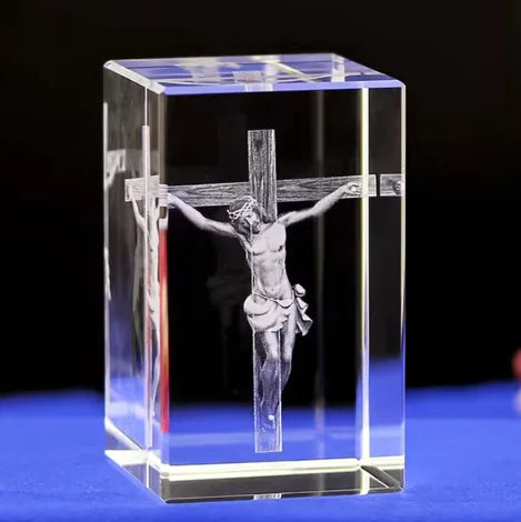Faith-Inspired 3D Crystal Keepsake