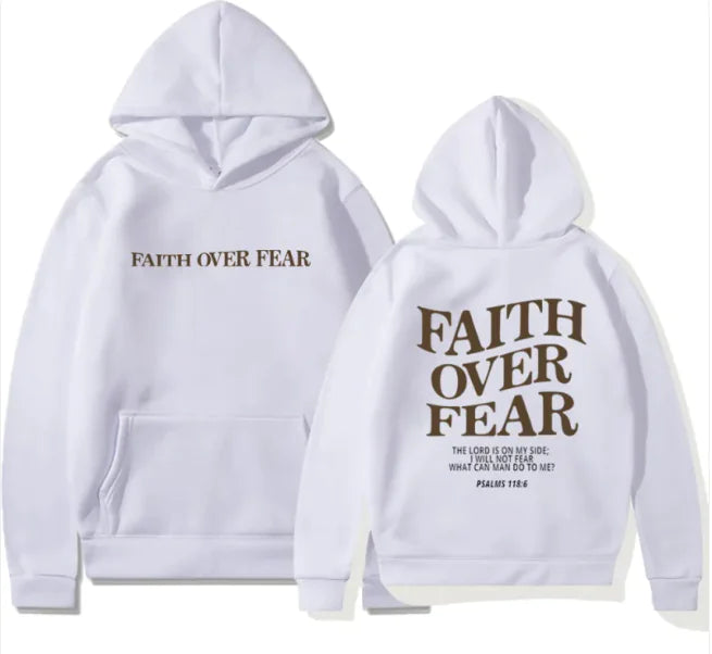 Faith Over Fear Pullover – Inspirational Christian Sweatshirt