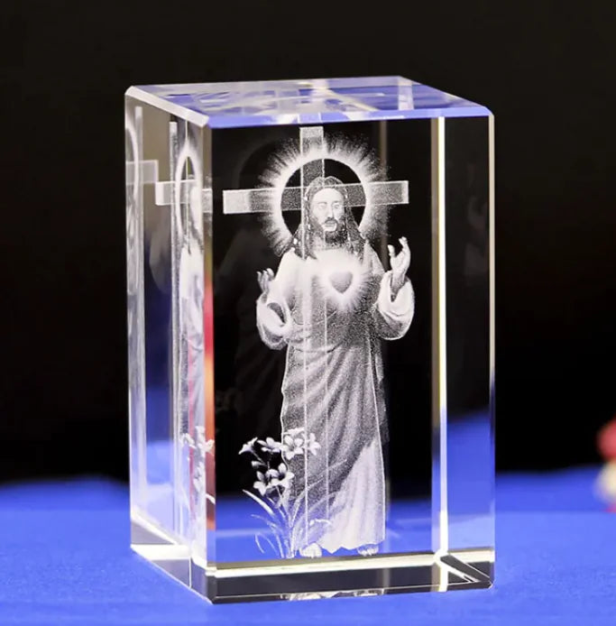 Faith-Inspired 3D Crystal Keepsake