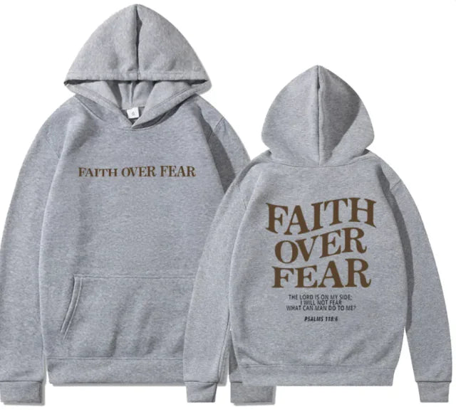 Faith Over Fear Pullover – Inspirational Christian Sweatshirt