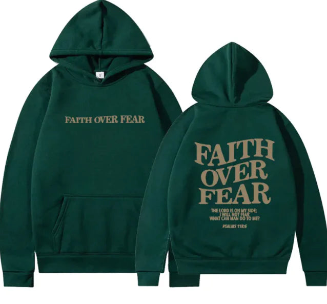 Faith Over Fear Pullover – Inspirational Christian Sweatshirt